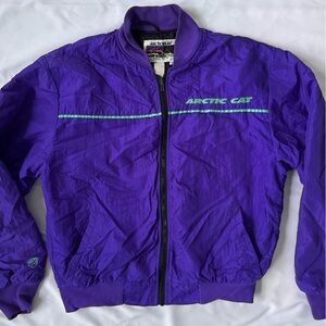 Vintage Arctic Cat Purple and Green Jacket